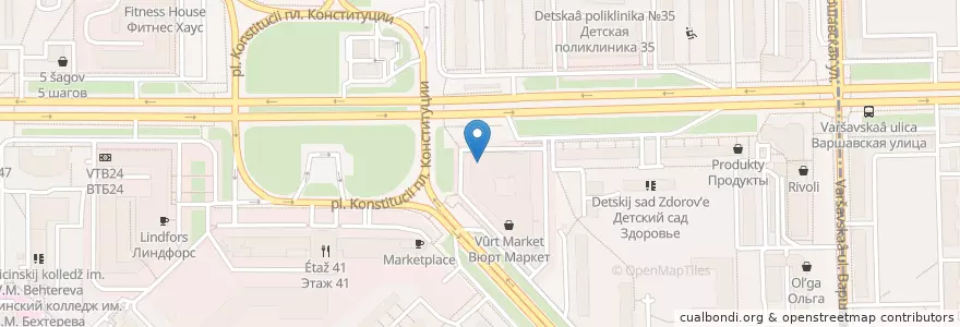 Mapa de ubicacion de Университетская аптека en Russland, Föderationskreis Nordwest, Oblast Leningrad, Sankt Petersburg, Moskauer Rajon, Округ Новоизмайловское.