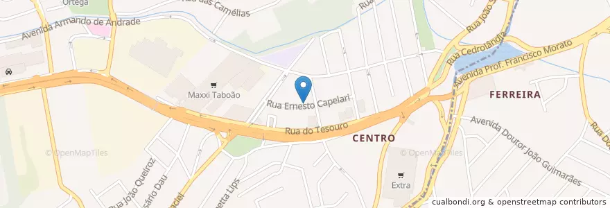Mapa de ubicacion de Cantinho do Meio Dia en البَرَازِيل, المنطقة الجنوبية الشرقية, ساو باولو, Região Geográfica Intermediária De São Paulo, Região Metropolitana De São Paulo, Região Imediata De São Paulo, Taboão Da Serra.