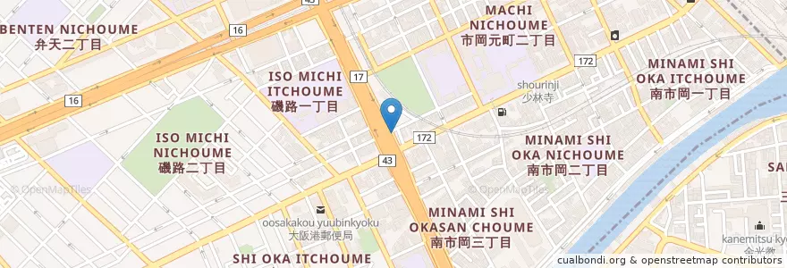 Mapa de ubicacion de 市岡元町三丁目交番 en ژاپن, 大阪府, 大阪市, 港区.