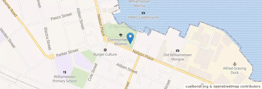 Mapa de ubicacion de Public Toilets en Australie, Victoria, City Of Hobsons Bay.