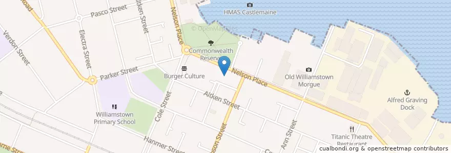 Mapa de ubicacion de Sangam Tandoori en Австралия, Виктория, City Of Hobsons Bay.