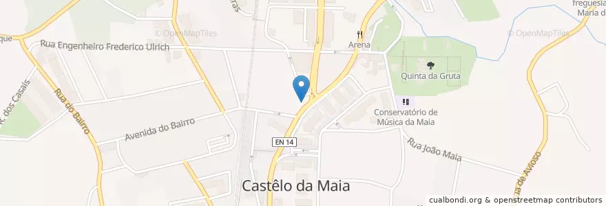 Mapa de ubicacion de Restaurante Ferradura en البرتغال, المنطقة الشمالية (البرتغال), Área Metropolitana Do Porto, بورتو, Maia, Castêlo Da Maia.