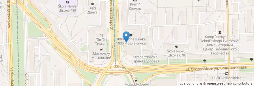 Mapa de ubicacion de Васаби en Russie, District Fédéral Du Nord-Ouest, Oblast De Léningrad, Saint-Pétersbourg, Московский Район, Округ Звёздное.