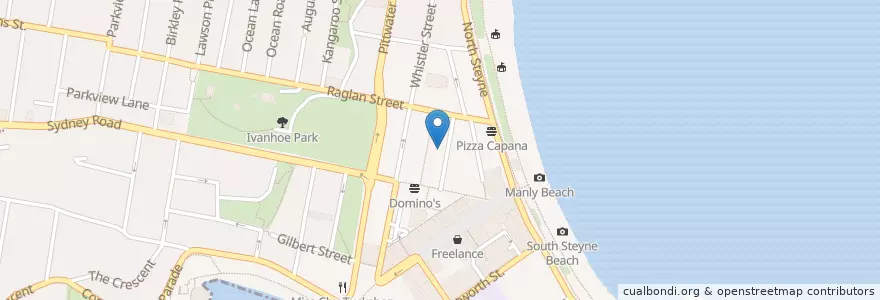 Mapa de ubicacion de Council Parking en 澳大利亚, 新南威尔士州, Sydney, Northern Beaches Council.
