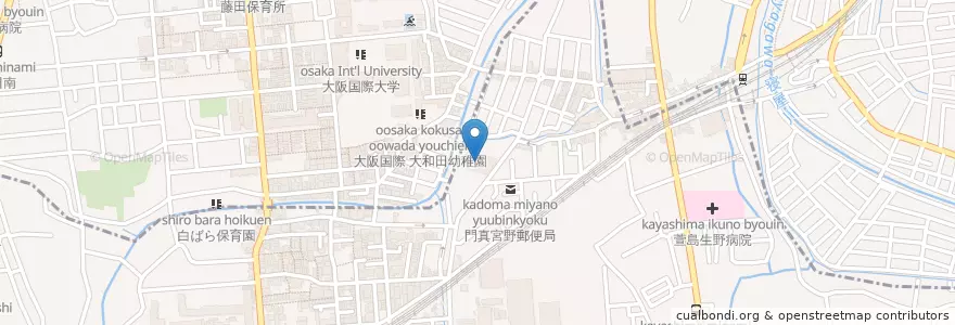 Mapa de ubicacion de 大和田センター en Japón, Prefectura De Osaka, 門真市.