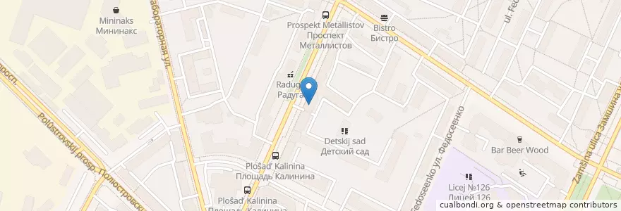 Mapa de ubicacion de Озерки en Rusland, Северо-Западный Федеральный Округ, Oblast Leningrad, Sint-Petersburg, Калининский Район, Финляндский Округ.