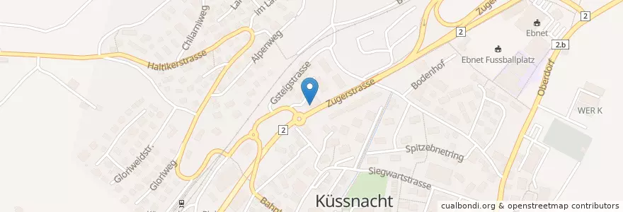 Mapa de ubicacion de KP Posten en Suisse, Schwyz, Küssnacht, Küssnacht (Sz).