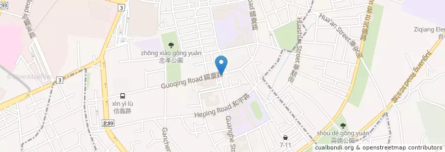 Mapa de ubicacion de 太師傅便當 en 타이완, 신베이 시, 반차오 구.