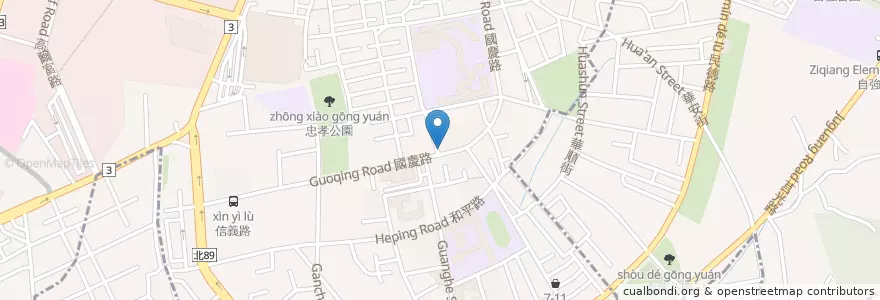 Mapa de ubicacion de 池上木片便當 en Taiwan, Neu-Taipeh, Banqiao.