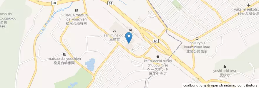 Mapa de ubicacion de 三菱東京UFJ銀行 en Japan, 兵庫県, 川辺郡, 猪名川町.