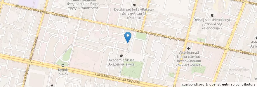Mapa de ubicacion de Почтовое отделение «Калуга 1» en Russie, District Fédéral Central, Oblast De Kalouga, Городской Округ Калуга.