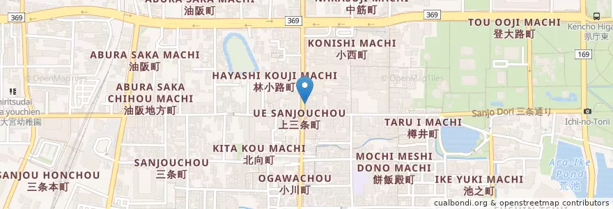 Mapa de ubicacion de タケダ ドラッグ en ژاپن, 奈良県, 奈良市.