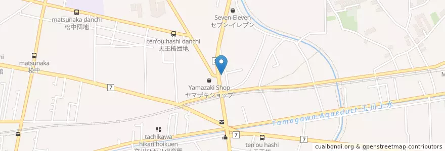 Mapa de ubicacion de 海鮮茶屋 やぐるま 立川天王橋店 en 日本, 东京都/東京都, 立川市.
