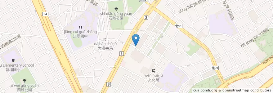 Mapa de ubicacion de 臺灣土地銀行 en Taiwán, Nuevo Taipéi, 板橋區.