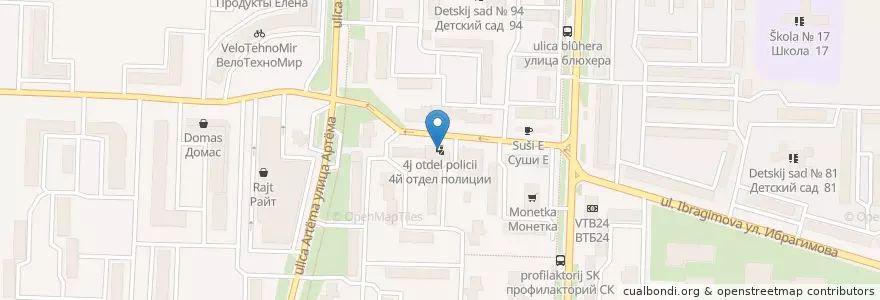 Mapa de ubicacion de 4й отдел полиции en روسيا, Приволжский Федеральный Округ, باشقورستان, Городской Округ Стерлитамак.