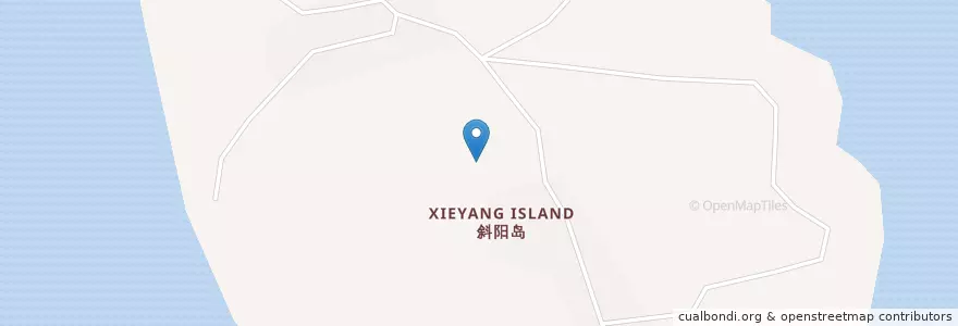 Mapa de ubicacion de Xieyang Island en China, Guangxi, Xieyang Island, Beihai City, Weizhou Town, Haicheng District.