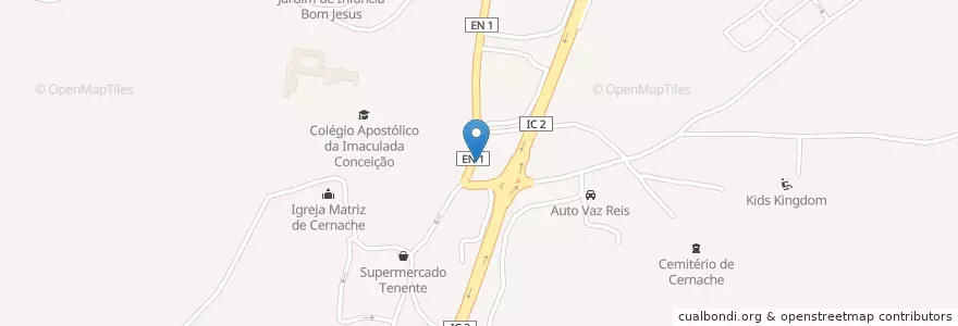 Mapa de ubicacion de O Moleirinho en Португалия, Центральный Регион, Baixo Mondego, Coimbra, Coimbra, Cernache.
