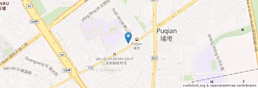 Mapa de ubicacion de 肯德基 en Taiwan, 新北市, 板橋區.