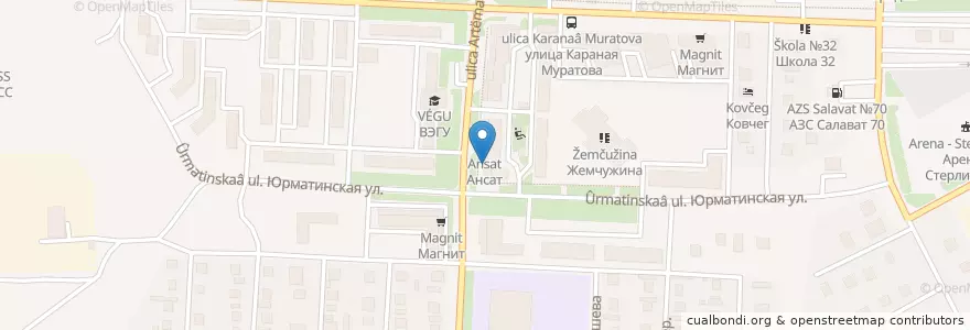 Mapa de ubicacion de Сбербанк en Rusia, Приволжский Федеральный Округ, Bashkortostán, Городской Округ Стерлитамак.