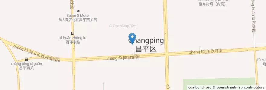 Mapa de ubicacion de 北京市昌平区人民政府 en China, Beijing, Hebei, 昌平区.