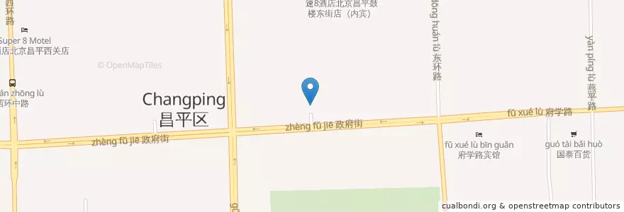 Mapa de ubicacion de 北京市昌平区人民检察院 en China, Pekín, Hebei, 昌平区.