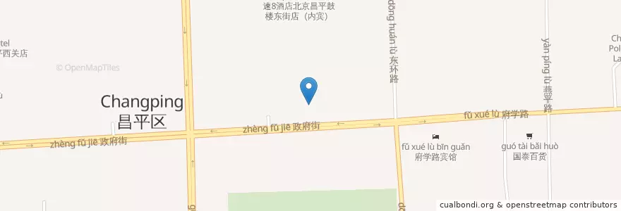 Mapa de ubicacion de 北京市昌平区第二中学 en Chine, Pékin, Hebei, 昌平区.