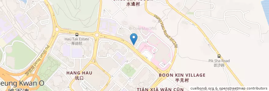Mapa de ubicacion de 富寧花園街市 Fu Ning Garden Market en Chine, Guangdong, Hong Kong, Nouveaux Territoires, 西貢區 Sai Kung District.