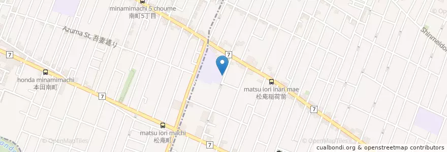 Mapa de ubicacion de 松庵保育園 en Japonya, 東京都, 杉並区.