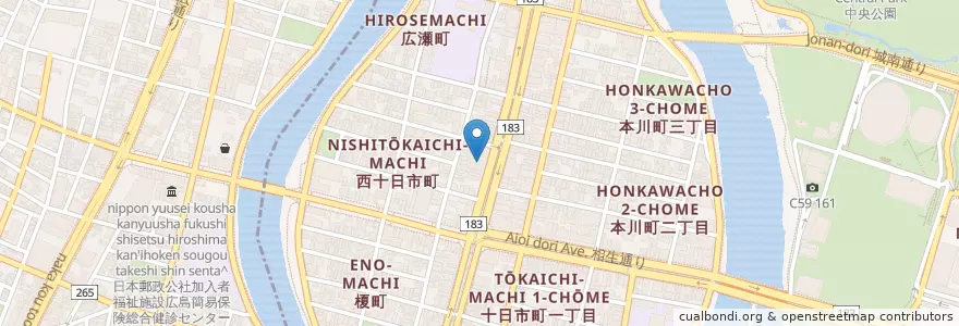 Mapa de ubicacion de 熊谷歯科医院 en Japão, 広島県, 広島市, 西区.