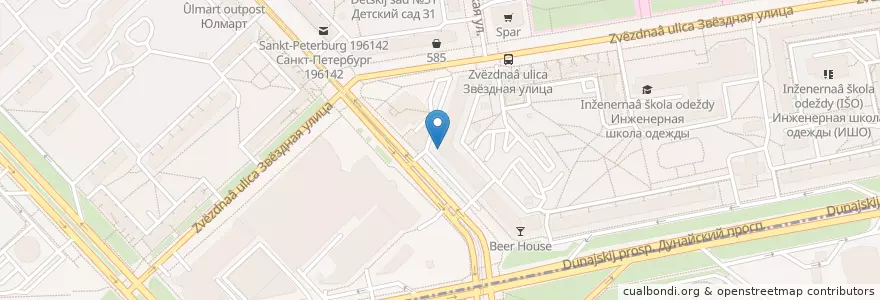 Mapa de ubicacion de Кофе Хауз en Russland, Föderationskreis Nordwest, Oblast Leningrad, Sankt Petersburg, Moskauer Rajon, Округ Звёздное.