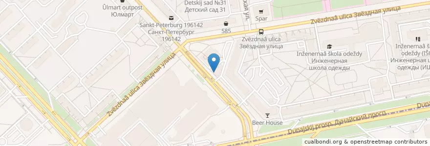 Mapa de ubicacion de Альнаир en Russia, Северо-Западный Федеральный Округ, Oblast' Di Leningrado, San Pietroburgo, Московский Район, Округ Звёздное.