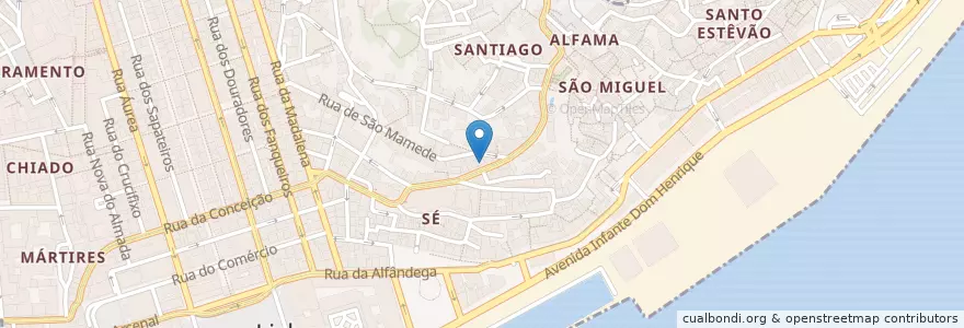 Mapa de ubicacion de A sedução en 葡萄牙, Lisboa, Grande Lisboa, 里斯本, Santa Maria Maior.
