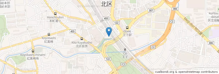 Mapa de ubicacion de えんやらーめん en Japan, Tokio, 北区.