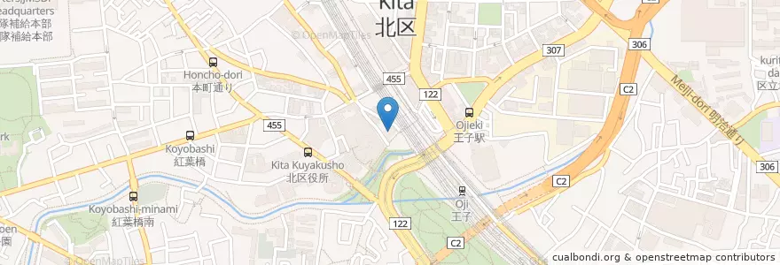Mapa de ubicacion de リンデン en 일본, 도쿄도, 北区.