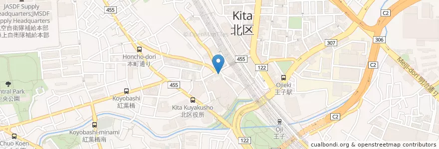 Mapa de ubicacion de ひよこ en ژاپن, 東京都, 北区.