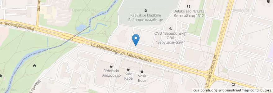 Mapa de ubicacion de Росбанк en Russia, Distretto Federale Centrale, Москва, Северо-Восточный Административный Округ, Бабушкинский Район.