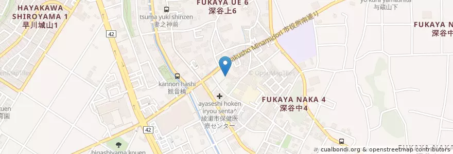 Mapa de ubicacion de 長龍寺 en Jepun, 神奈川県, 綾瀬市.