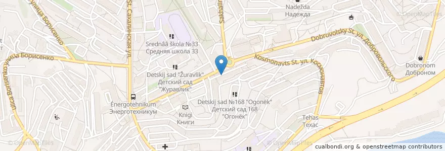 Mapa de ubicacion de Росбанк en روسيا, Дальневосточный Федеральный Округ, بريمورسكي كراي, Владивостокский Городской Округ.