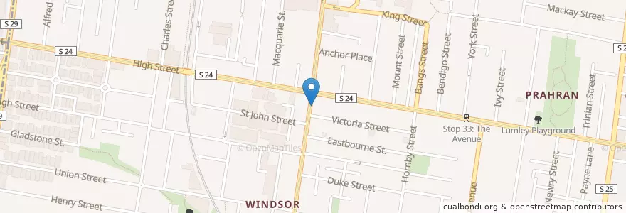 Mapa de ubicacion de Lord of the Fries en Australien, Victoria, City Of Stonnington.