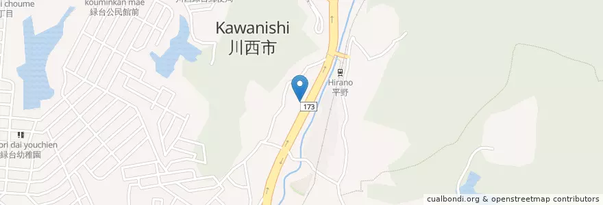Mapa de ubicacion de コスモ石油販売(株)セルフピュア川西多田SS en Giappone, Prefettura Di Hyōgo, 川西市.