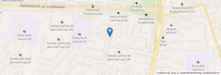 Mapa de ubicacion de Центр медицинской профилактики en روسيا, منطقة فيدرالية جنوبية, منطقة كراسنودار, Городской Округ Краснодар.