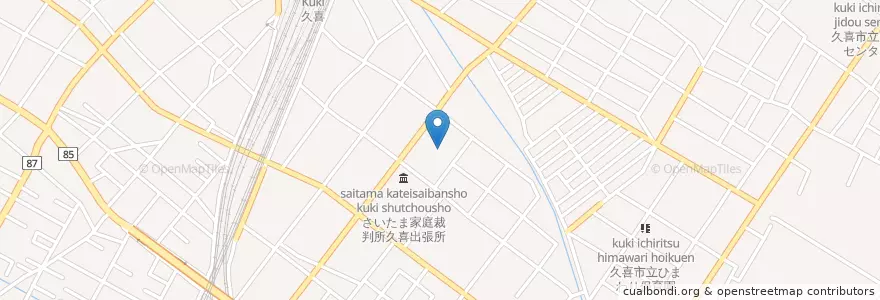 Mapa de ubicacion de あけぼの東幼稚園 en Япония, Сайтама, 久喜市.
