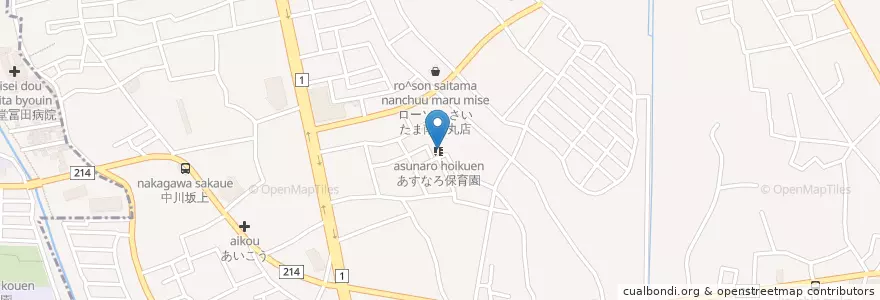 Mapa de ubicacion de あすなろ保育園 en ژاپن, 埼玉県, さいたま市, 見沼区.