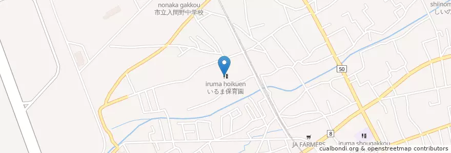 Mapa de ubicacion de いるま保育園 en Japon, Préfecture De Saitama, 狭山市.