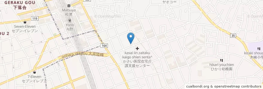 Mapa de ubicacion de 浦和区北部圏域包括支援センターかさい医院在宅介護支援センター en اليابان, 埼玉県, さいたま市, 浦和区.