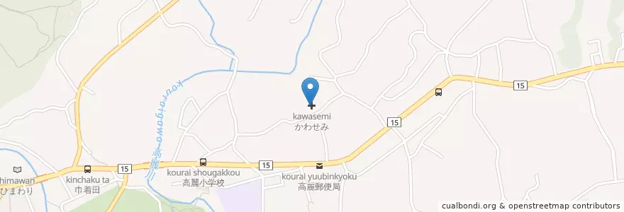 Mapa de ubicacion de かわせみ en Japon, Préfecture De Saitama, Hidaka.