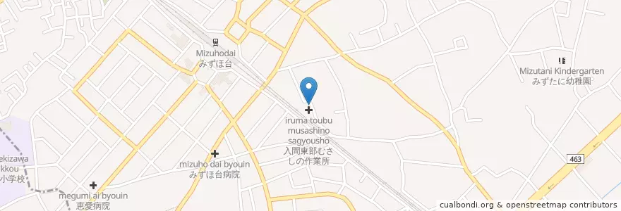 Mapa de ubicacion de けやき保育園 en Japonya, 埼玉県, 富士見市.
