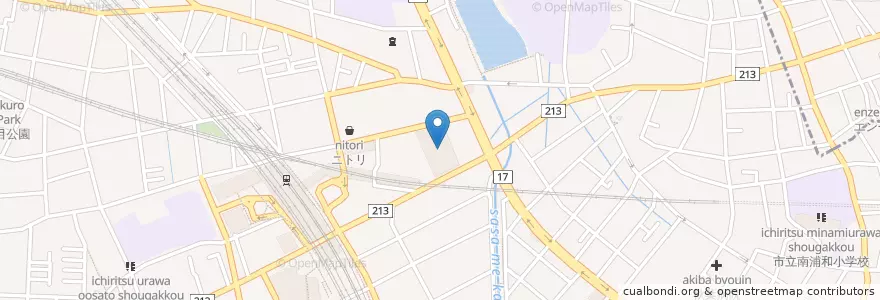 Mapa de ubicacion de さいたま中央郵便局 en ژاپن, 埼玉県, さいたま市, 南区.