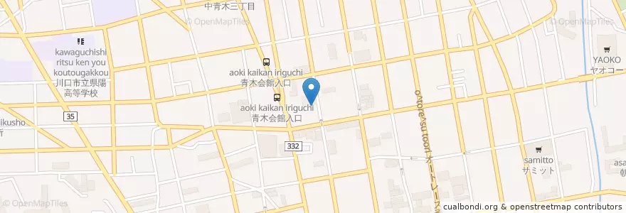 Mapa de ubicacion de さいたま地方検察庁川口区検察庁 en Japonya, 埼玉県, 川口市.