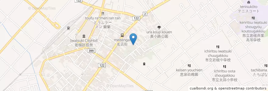 Mapa de ubicacion de 岩槻本町公民館 en Jepun, 埼玉県, さいたま市, 岩槻区.